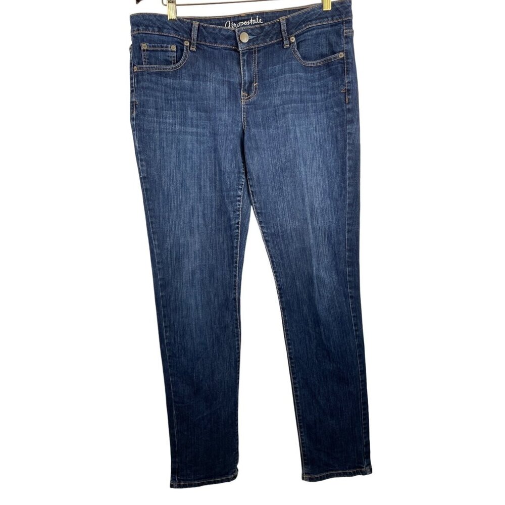 Aeropostale Bayla Skinny Stretch Blue Denim Jeans Womens Size 12